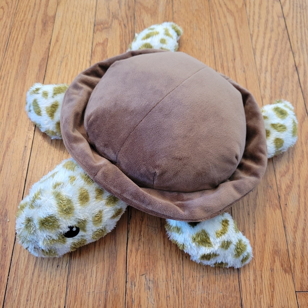 Warmies Plush Sea Turtle Stuffed Animal Brown Green Weighted Lavender Oil Scent